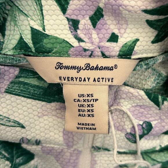 Tommy Bahama Women's Long Sleeve Top Jacket Size XS Floral 1/4 Zip Mock Neck NWT - Picture 7 of 11